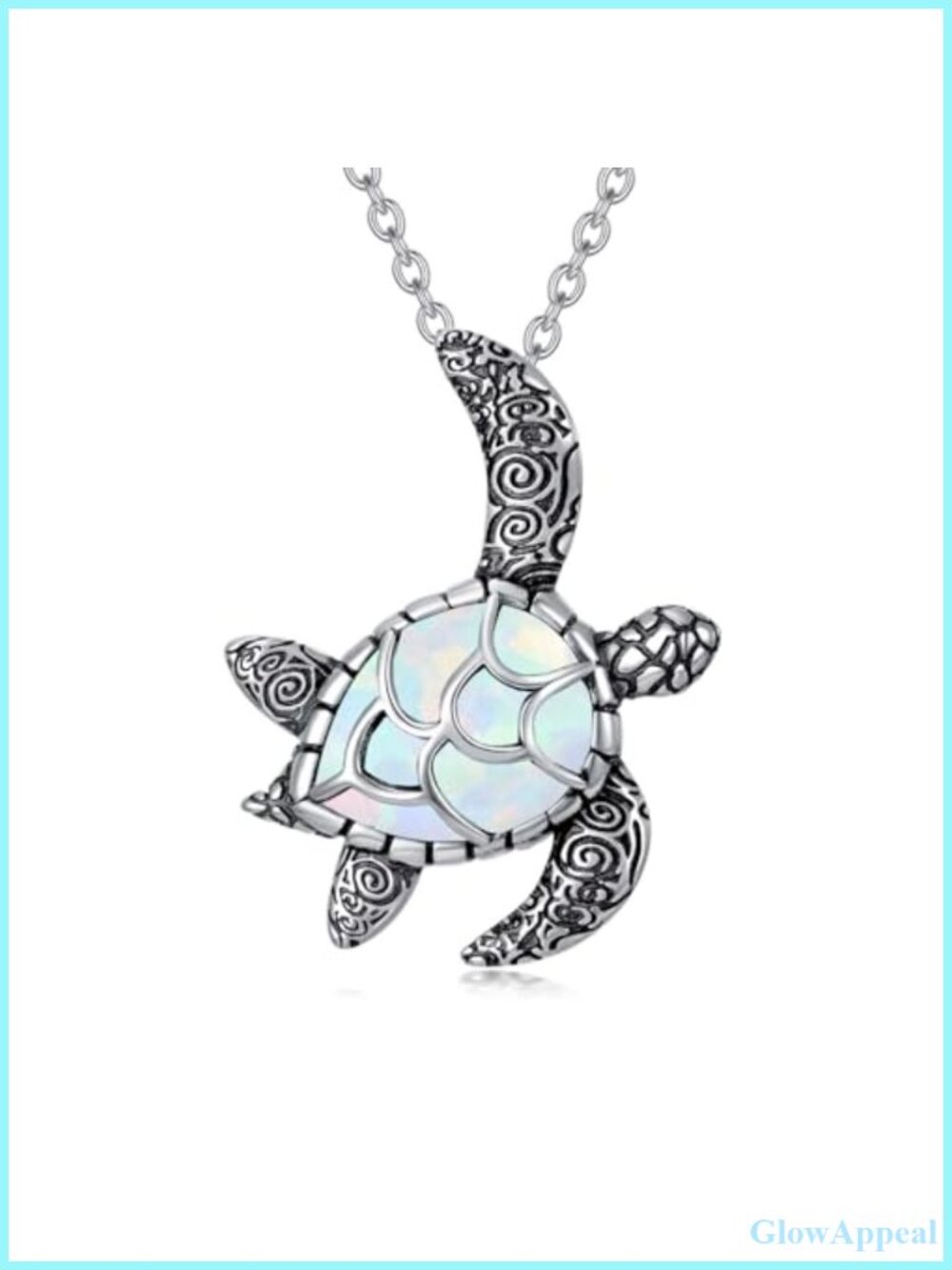 925 Sterling Silver Sea Turtle Pendant Necklace